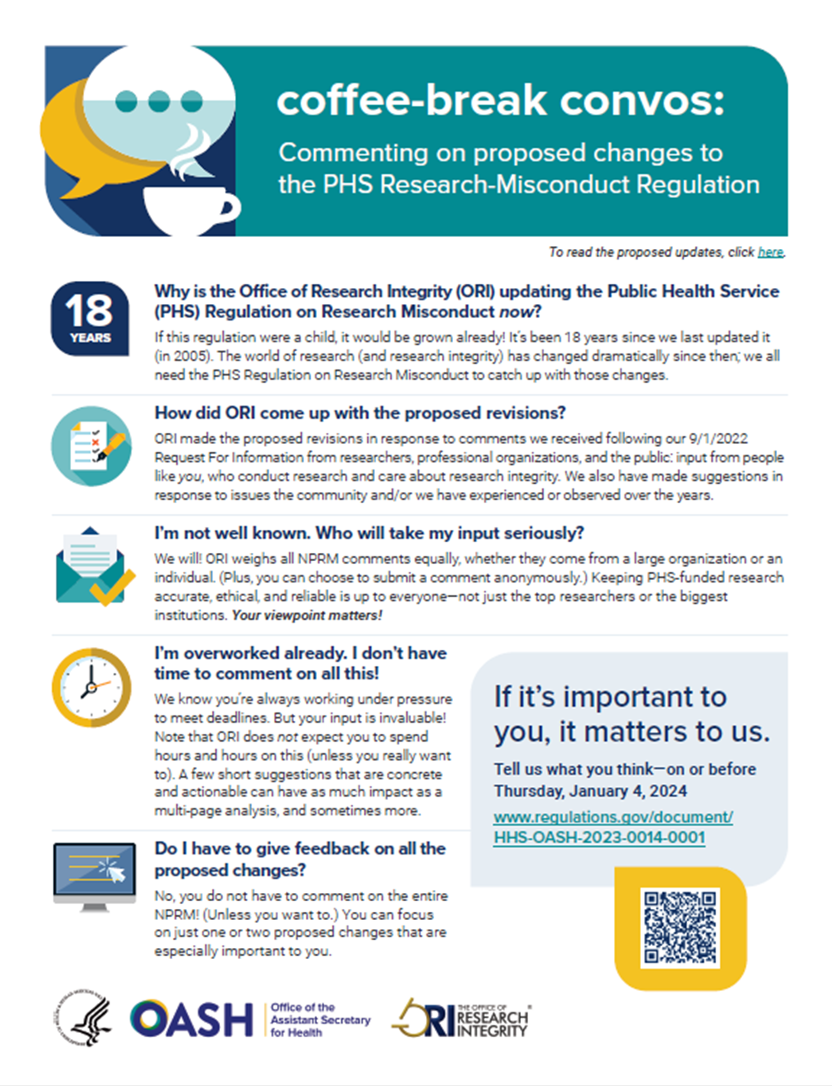 Image with Q&A about the Regulation Proposed Changes